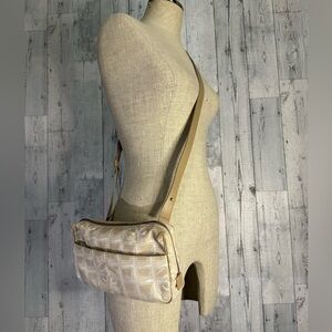 CHANEL travel line 3 way crossbody/ belt bag in beige